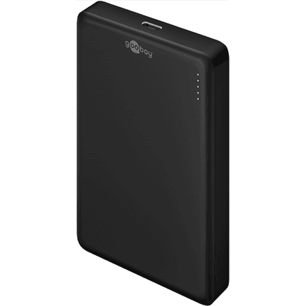 Magnetiline akupank Goobay 10000 mAh, juhtmevaba, must