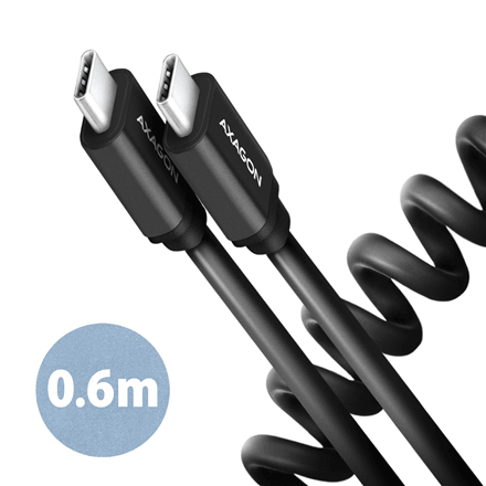 Axagon Twister BUCM-CM10TB USB cable, USB-C to USB-C, 0.6 m