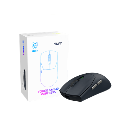 MSI Forge GM340 Wireless gaming mouse, 12000 DPI, navy