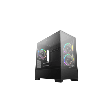 Deepcool CG380 3F Micro-ATX case, reverse-connector support, black