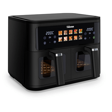 Tristar Double Basket Airfryer | FR-9075 | Power 2500 W | Capacity 9 L | Hot air technology | Black