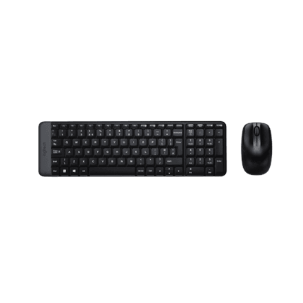 Logitech MK220 juhtmeta klaviatuur ja hiir, must