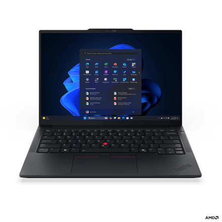 Lenovo ThinkPad E14 G8 AMD | Black | 14 " | IPS | WUXGA | 1920 x 1200 pixels | Anti-glare | AMD Ryzen AI 7 | 345 | 16 GB | SODIMM DDR5 | Solid-state drive capacity 512 GB | AMD Radeon 820M Graphics | Windows 11 Pro | 802.11be | Bluetooth version 5.4 | Keyboard language Nordic | Keyboard backlit | Warranty 36 month(s) | Battery warranty 12 month(s)