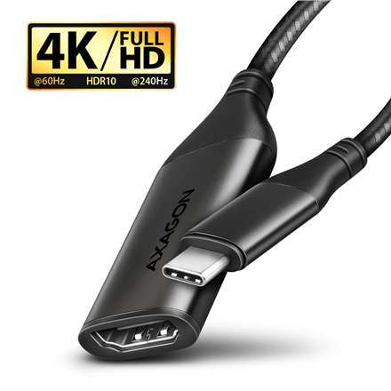 Aktiivne videoadapter Axagon RVC-HI2M, USB-C – HDMI, 0,25 m