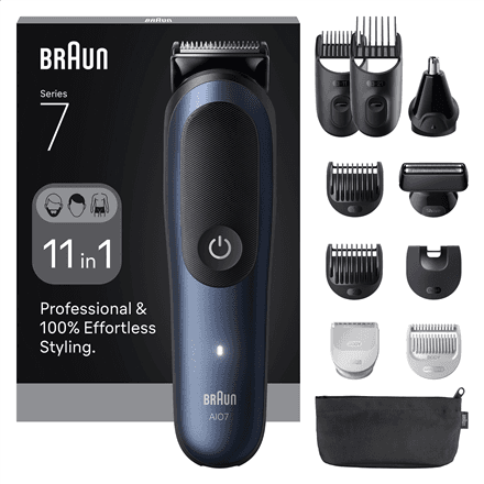 Hoolduskomplekt Braun All-in-One Series 7 AIO7540, must / sinine