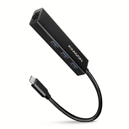 USB-C jagaja Axagon HMC-GL3A, gigabitise LAN-pordiga, SuperSpeed
