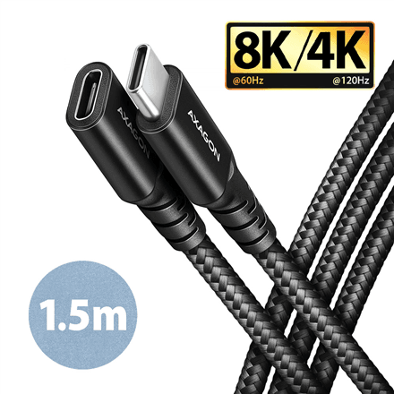 Pikenduskaabel Axagon BUCM32-CF15AB, USB-C, 20 Gbit/s, 1,5 m