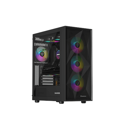 Игровой корпус Genesis Diaxid 605 ARGB, Midi-Tower, чёрный