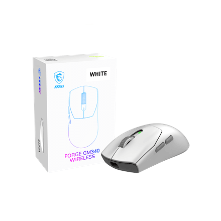 MSI Forge GM340 Wireless gaming mouse, 12000 DPI, white