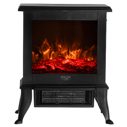 Adler AD 7754 Electric Fireplace Heater, 1800 W, Black
