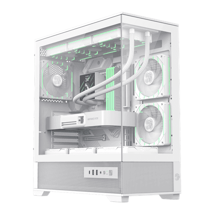 Gamemax Vista 2 ATX PC case, white