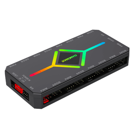Ventilaatorite jaotur Gamemax V4.0 ARGB PWM HUB BK