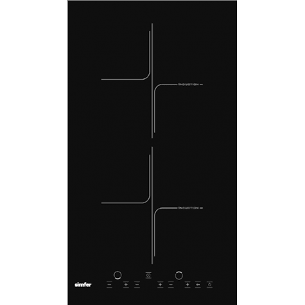 Hob | 3020 XEISP | Simfer Number of burners/cooking zones 2 | Induction | Touch control | Timer | Black
