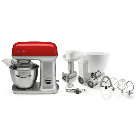 Planetaarmikser Gorenje MMC1000RLR, 1000 W, 4,5 l, roostevaba teras / punane