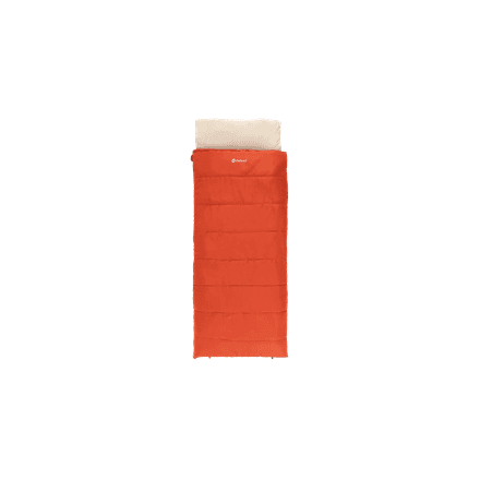 Magamiskott Outwell Contour Lux, tekk, 220 × 85 cm, lukk paremal, punane