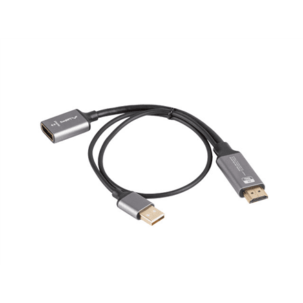 Videoadapter Lanberg AD-HD-DP-02, HDMI – DisplayPort, 4K, 20 cm, hõbedane