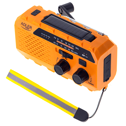 Adler AD 1197 portable radio with flashlight, AM/FM, alarm