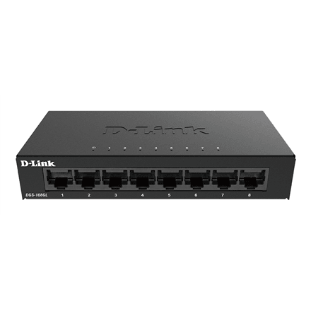 D-Link DGS-108GL/E 8-Port Gigabit Unmanaged Desktop Switch