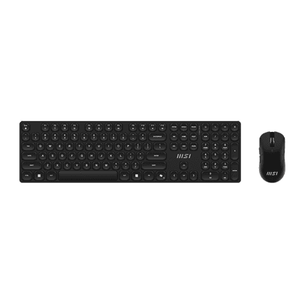 MSI Forge K210 wireless keyboard and mouse set, US, black