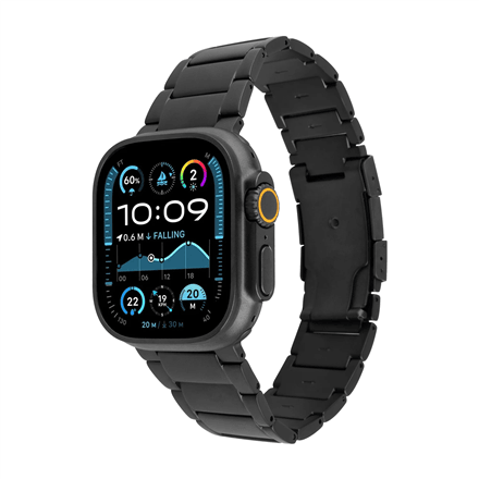 Fixed titaanrihm Apple Watch 44/45/46/49 mm kellale, must