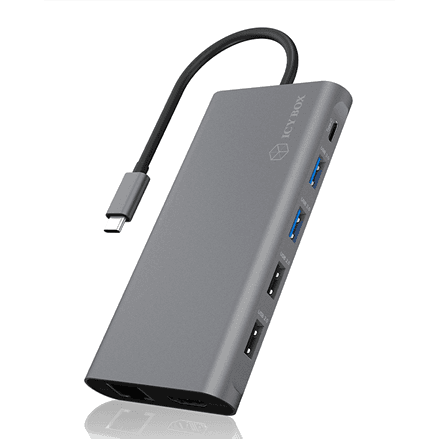 Док-станция USB-C Raidsonic IB-DK4050-CPD, 12 в 1, PD 100 Вт