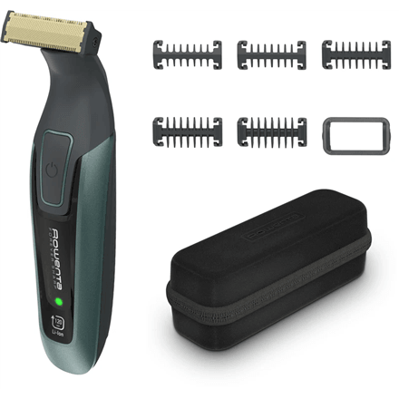 Rowenta TN6044E0 beard trimmer, 0.4–6 mm, 120 min, black/green