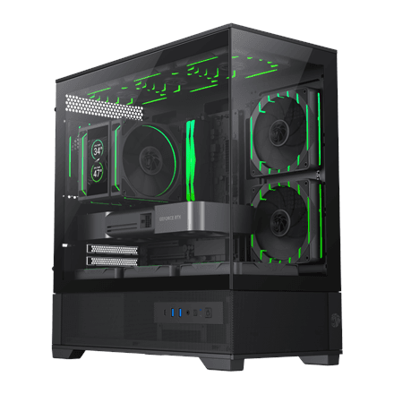 Gamemax Vista 2 Micro-ATX PC case, black