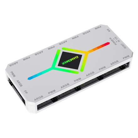Ventilaatorite jaotur Gamemax V4.0 ARGB PWM HUB WT