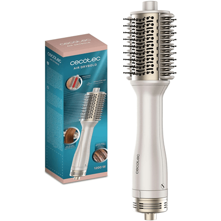 Cecotec Air Brush with Heating Plates | Air DryBold | Ceramic heating system | Ion conditioning | 1200 W | Gold/White