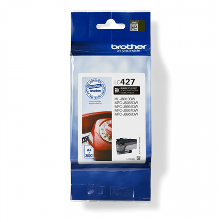 Brother LC427BK ink cartridge, black, 3000 pages