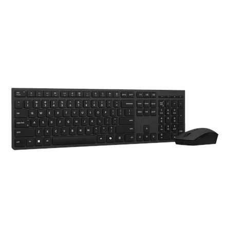 Lenovo Professional Wireless Rechargeable Keyboard Mouse Combo Grey