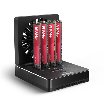 AXAGON | ADSA-M2C44 USB4 docking station for 4x M.2 NVMe SSDs with disk cloning function without a PC