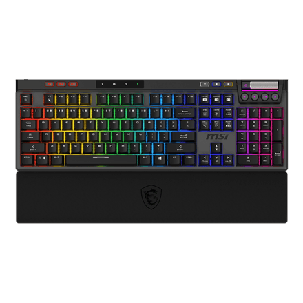 MSI STRIKE PRO WIRELESS Gaming Keyboard Black Kailh Silent