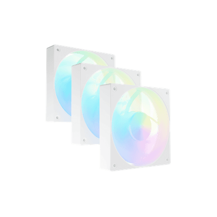 Korpuse ventilaatorite komplekt Fury Sai S12 ARGB PWM, 3-pack, 3 tk, White
