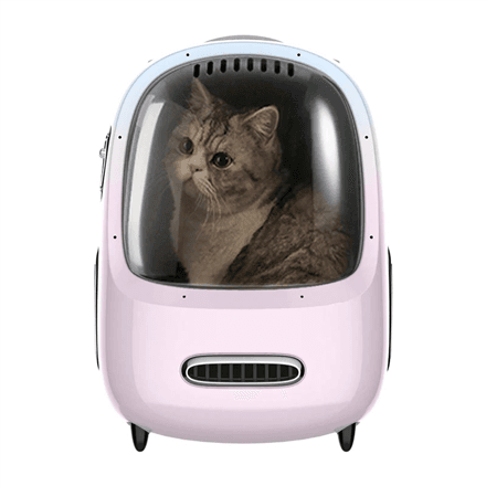 Lemmiklooma kandekott-seljakott PETKIT Breezy2, ventilaatoriga, roosa