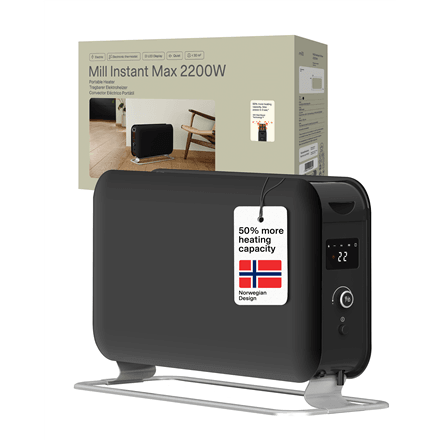 Mill CO2200LEDMAXBLACK konvektor, 2200 W, kuni 30 m²