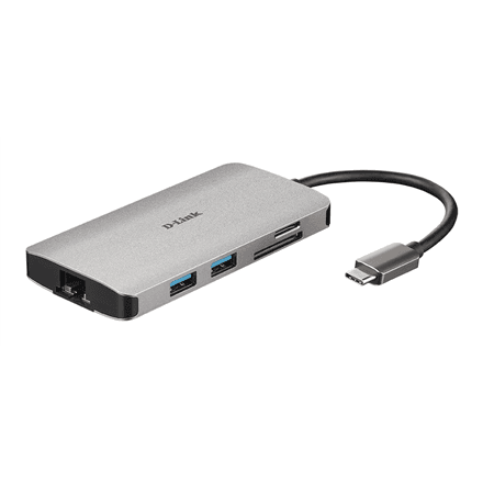 USB-C jagaja D-Link DUB-M810, 8-ühes