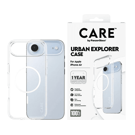 PanzerGlass clear case with MagSafe for iPhone Air, Urban Explorer