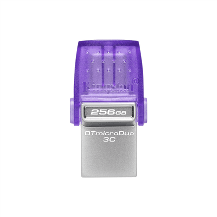 Kingston DataTraveler Micro Duo 3C 256 GB USB-mälupulk, lilla