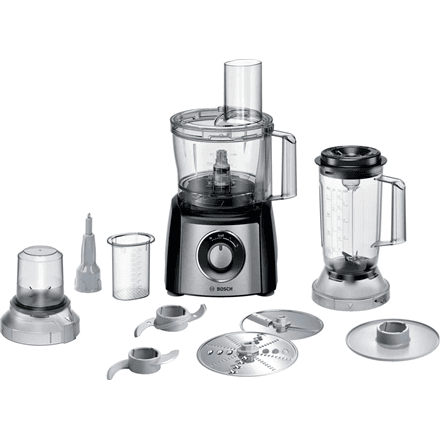Köögikombain Bosch MCM3PM386, 900 W, 2,3 l, must / roostevaba teras