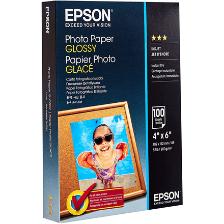 Epson Photo Paper Glossy läikiv fotopaber, 10×15 cm, 200 g/m², 100 lehte