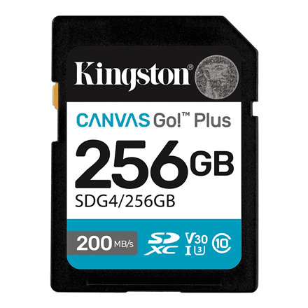 Kingston Canvas Go! Plus SD 256 GB mälukaart
